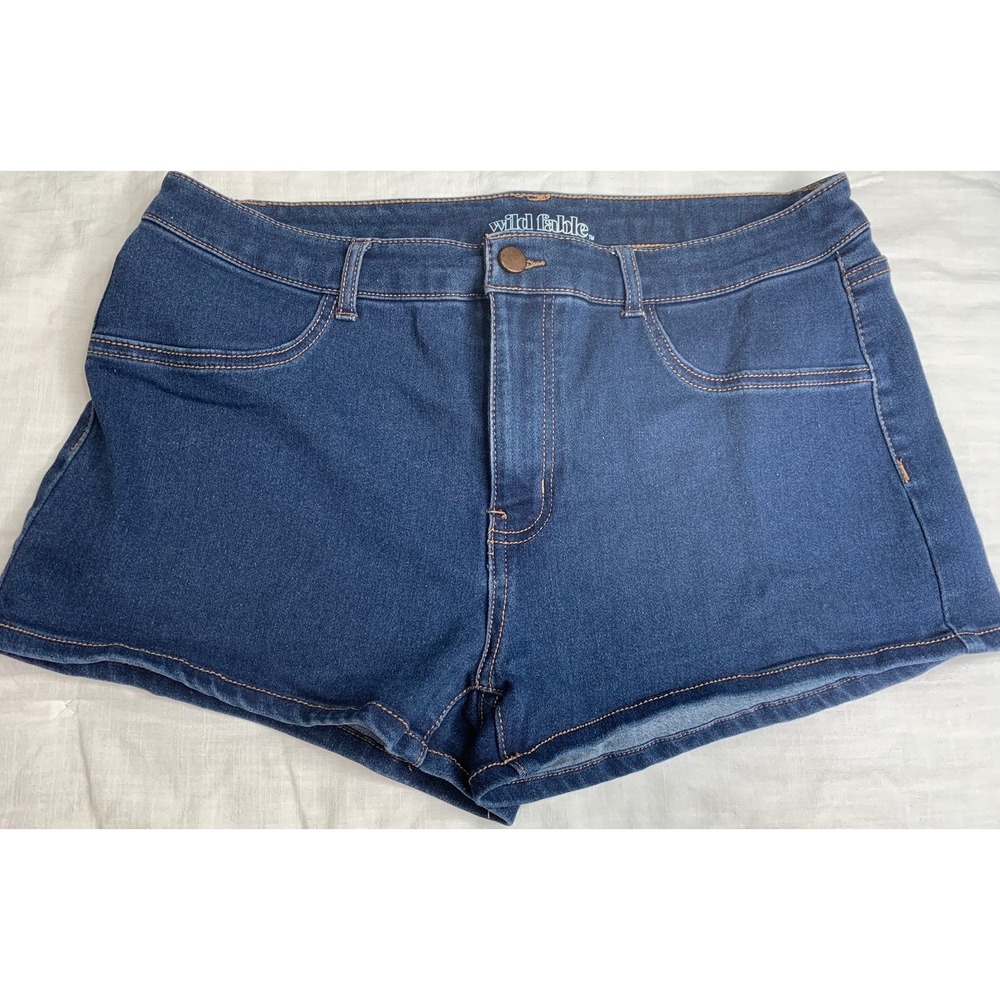 Wild Fable Women's Dark Blue High Rise Jean Shorts - Size 14